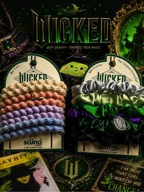Wicked conair Scrunchie Set 1 pack of green theme 1 pack of pastel theme
